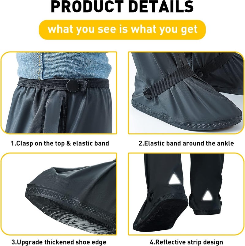 MODIGT Rain Boot Shoes Cover Men Women Waterproof Anti-Silp PVC Shoes Cover Reusable & Foldable Overshoes for Cycling Fishing Washing - Image 4